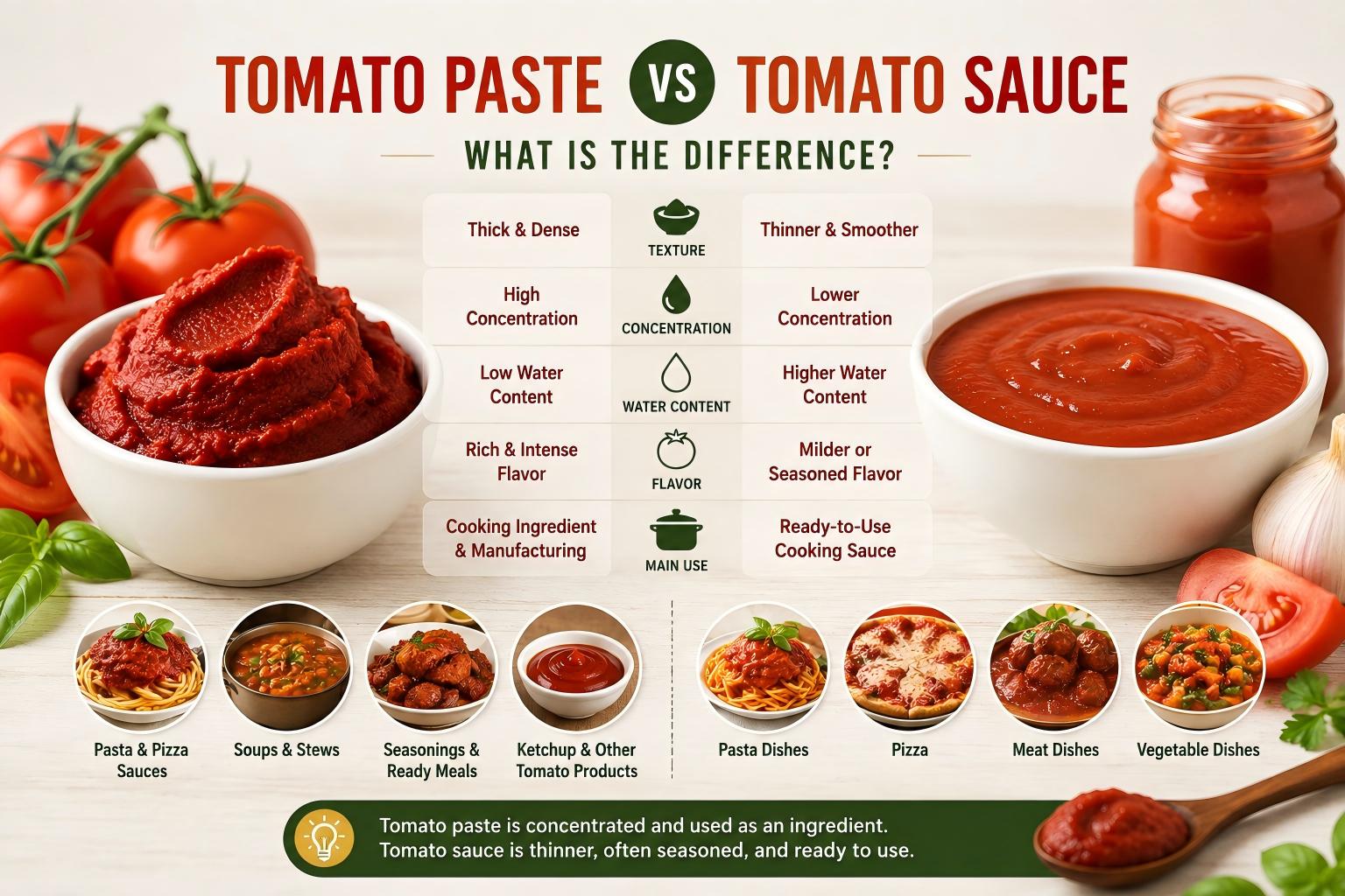 Tomatenmark vs. Tomatensoße: Kann man das eine gegen das andere austauschen?