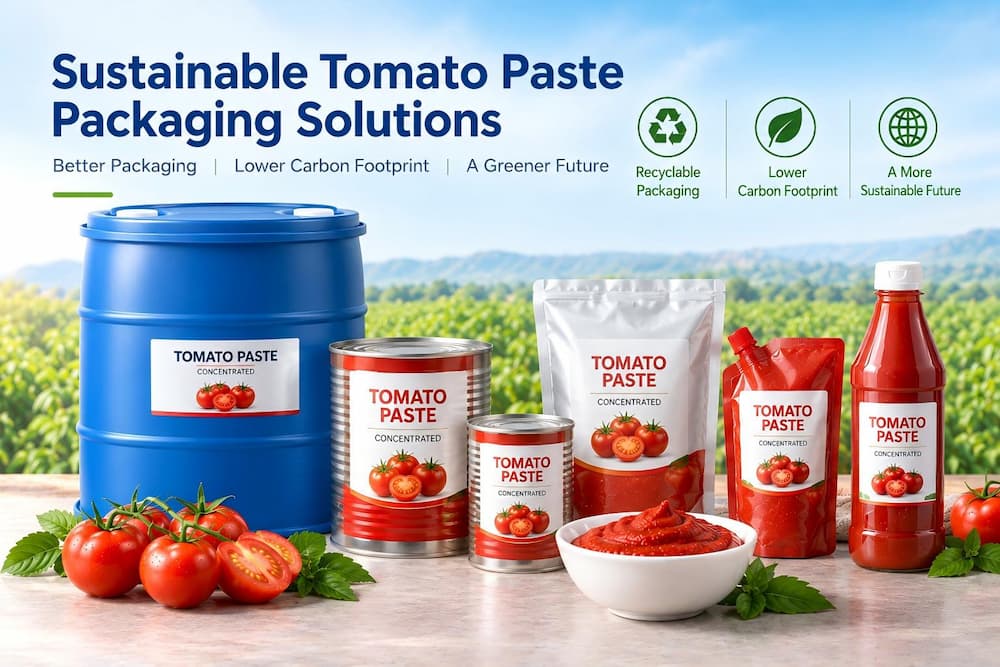 Leitfaden für nachhaltige Tomatenmarkverpackungen: Bag-in-Box, papierbasierte Kartons und kohlenstoffarme Beschaffung